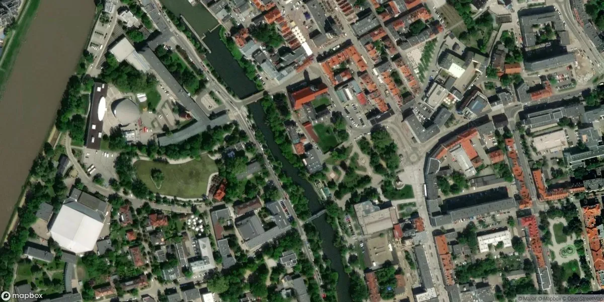 Satelitarny widok na Centralne Muzeum Jeńców Wojennych
