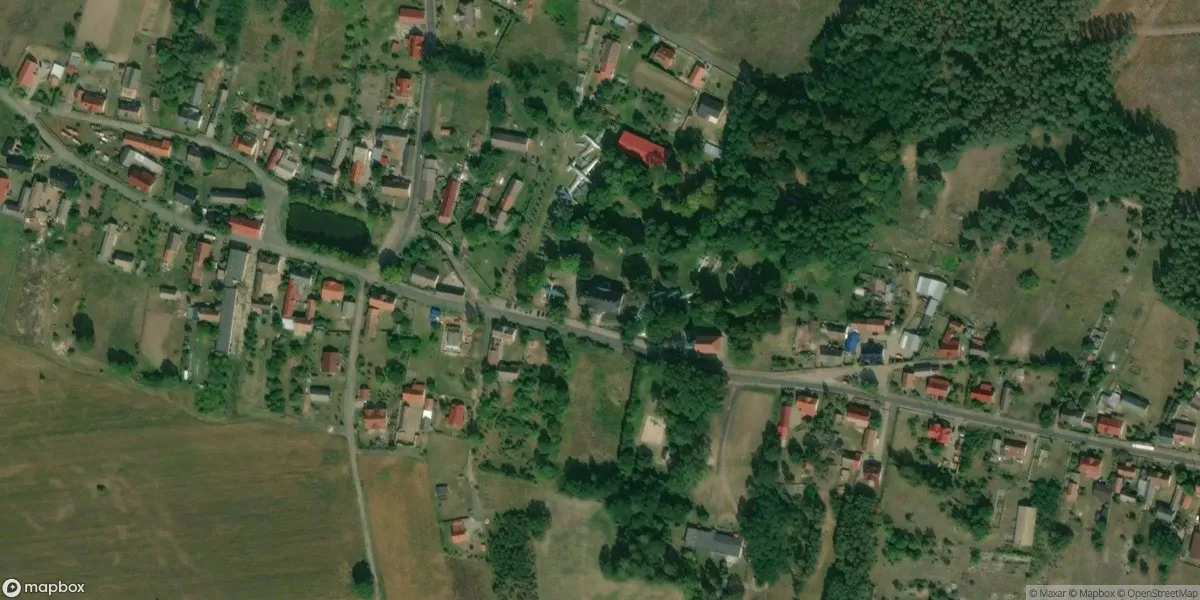 Satelitarny widok na Lubuskie Muzeum Wojskowe w Zielonej Górze z siedzibą w Drzonowie