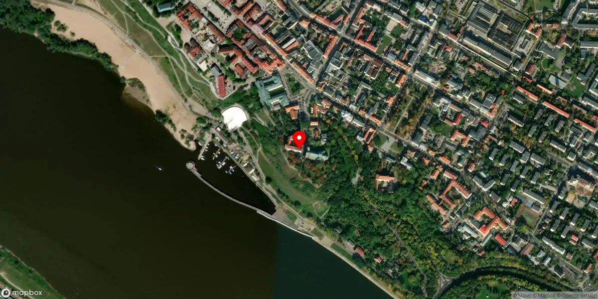 Satelitarny widok na Muzeum Diecezjalne im. bł. Abpa. Antoniego Juliana Nowowiejskiego w Płocku