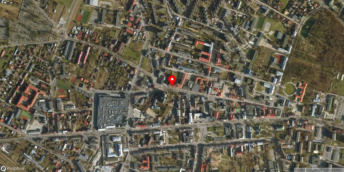 Satelitarny widok na Muzeum Diecezjalne w Siedlcach