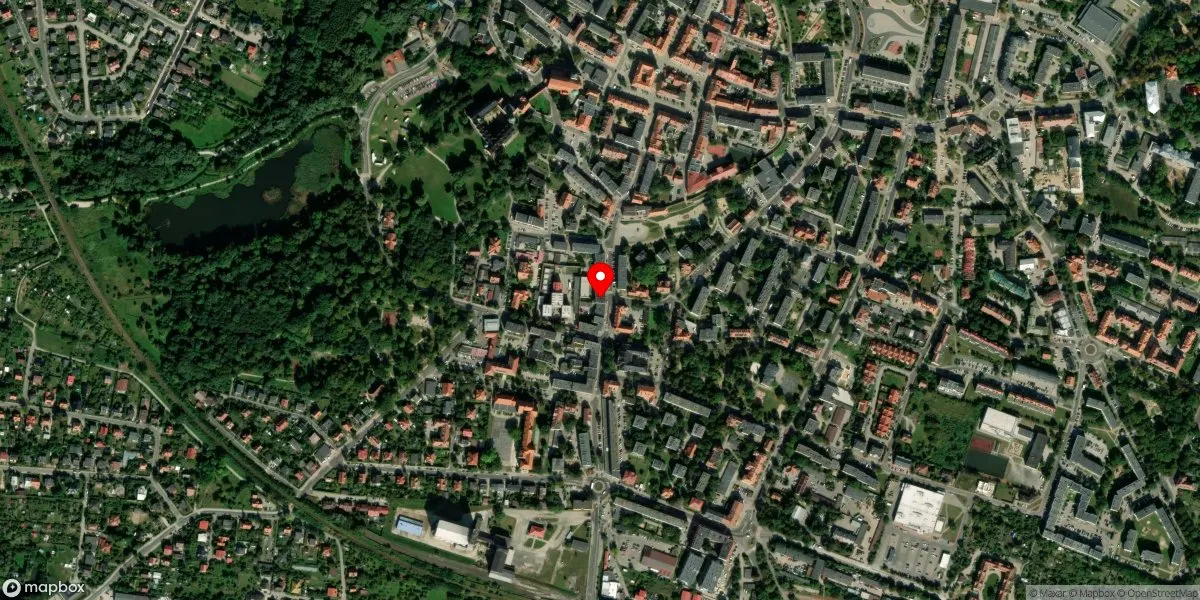 Satelitarny widok na Muzeum Foteli Katapultowych w Oleśnicy