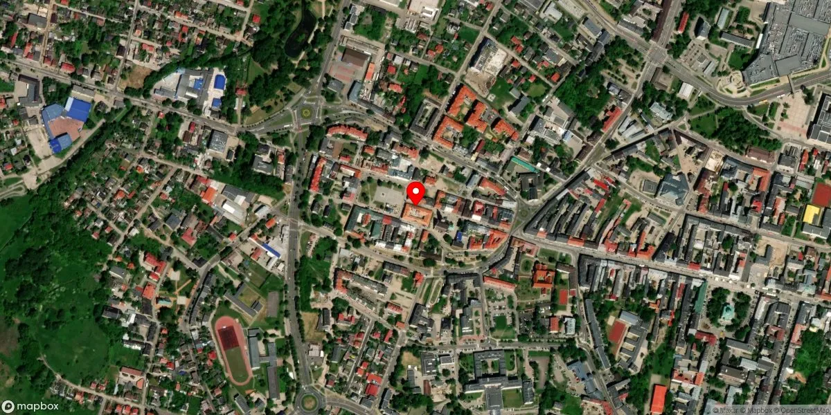 Satelitarny widok na Muzeum Historii Najnowszej Radomia w Radomiu