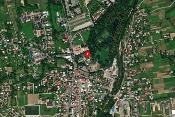 Widok z lotu ptaka: Muzeum Historyczne - Pałac w Dukli