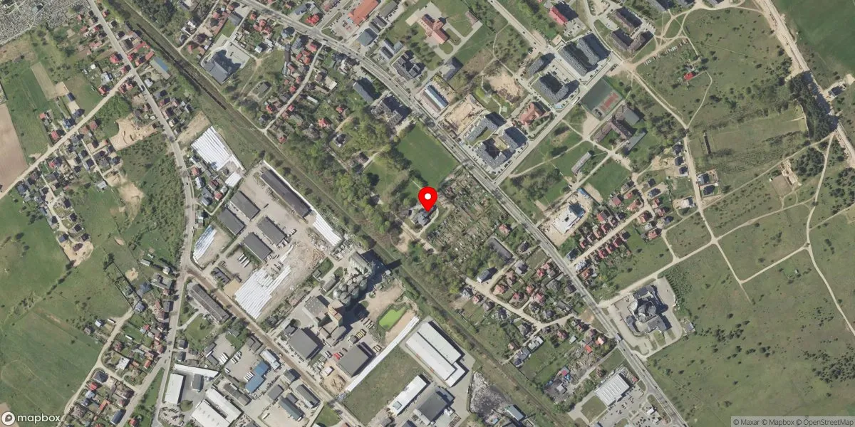 Satelitarny widok na Muzeum Historyczne w Grajewie ( "Grajewska Izba Historyczna")