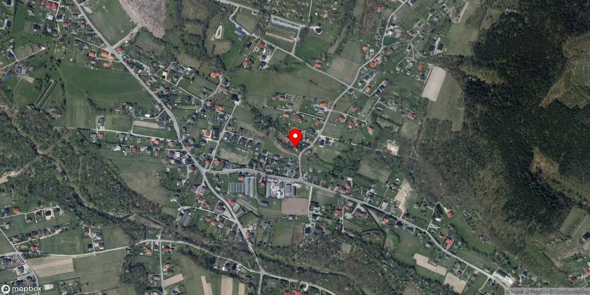 Satelitarny widok na Muzeum Historyczno-Etnograficzne w Andrychowie