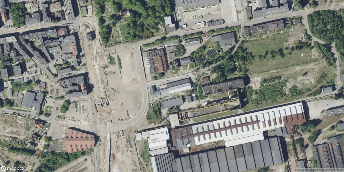 Satelitarny widok na Muzeum Hutnictwa w Chorzowie