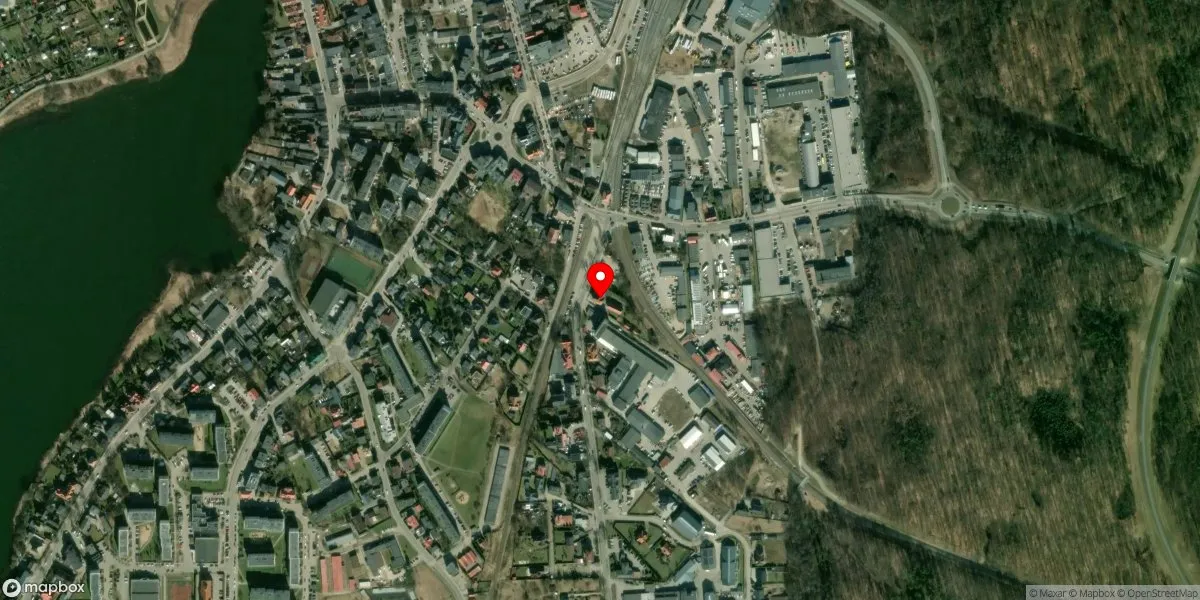 Satelitarny widok na Muzeum Kaszubskie im. Franciszka Tredera w Kartuzach