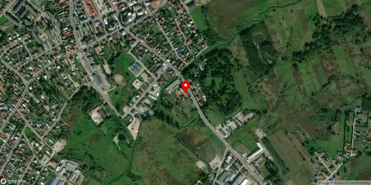Satelitarny widok na Muzeum Kresów w Lubaczowie