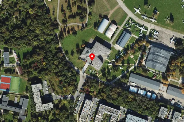Widok z lotu ptaka: Muzeum Lotnictwa Polskiego w Krakowie