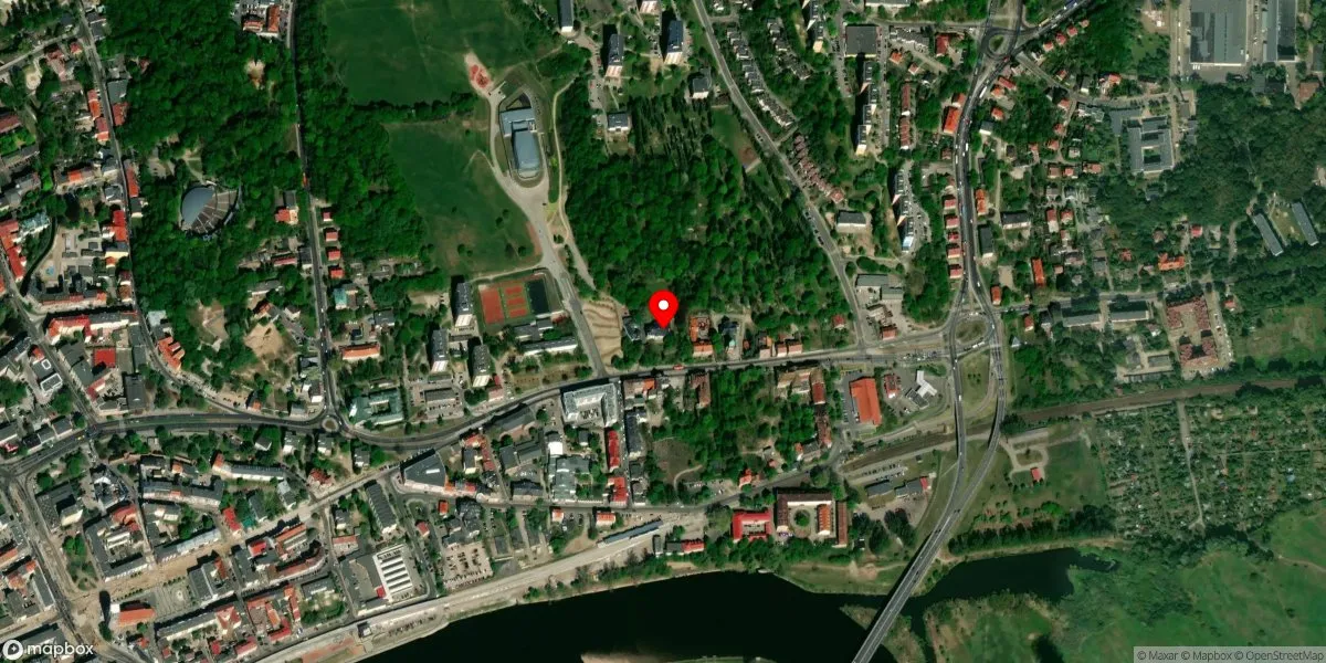 Satelitarny widok na Muzeum Lubuskie im. Jana Dekerta w Gorzowie Wielkopolskim