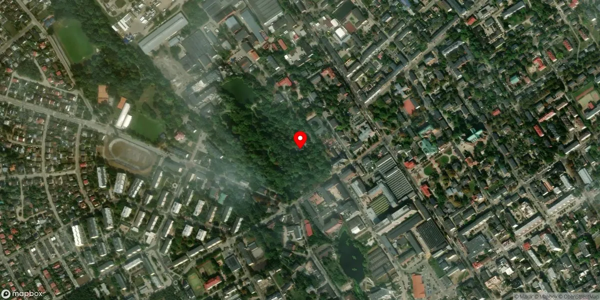 Satelitarny widok na Muzeum Mazowsza Zachodniego w Żyrardowie