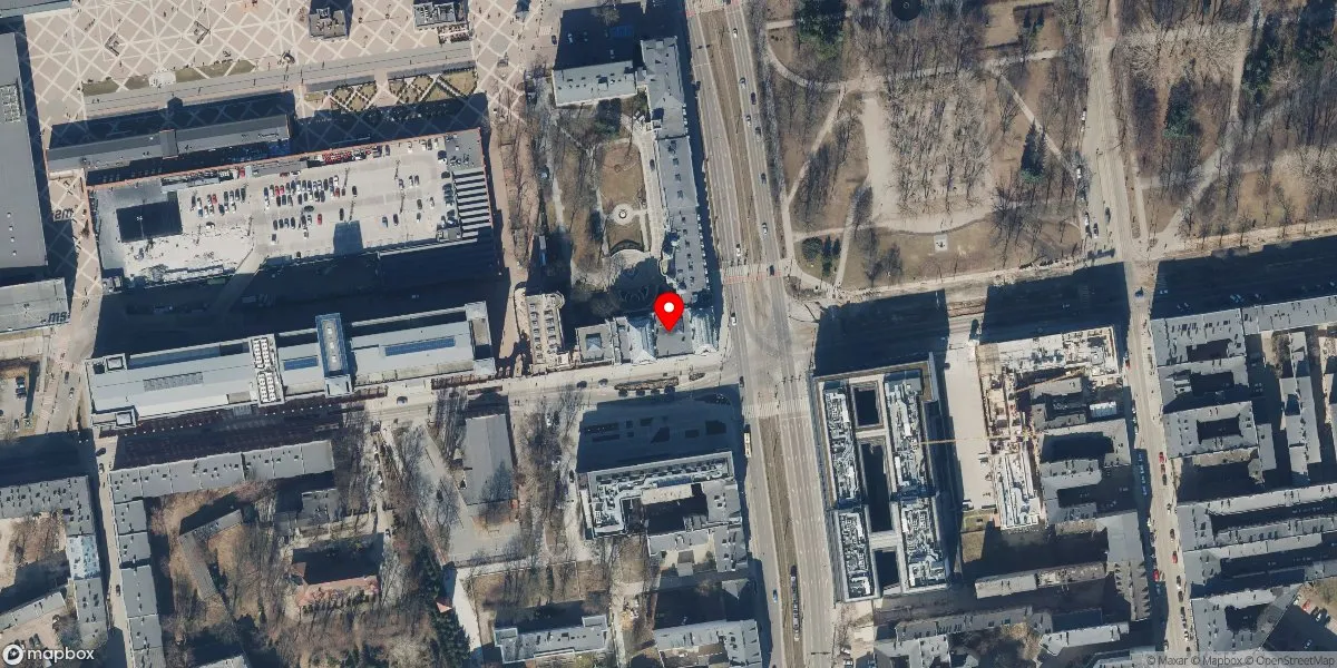 Satelitarny widok na Muzeum Miasta Łodzi