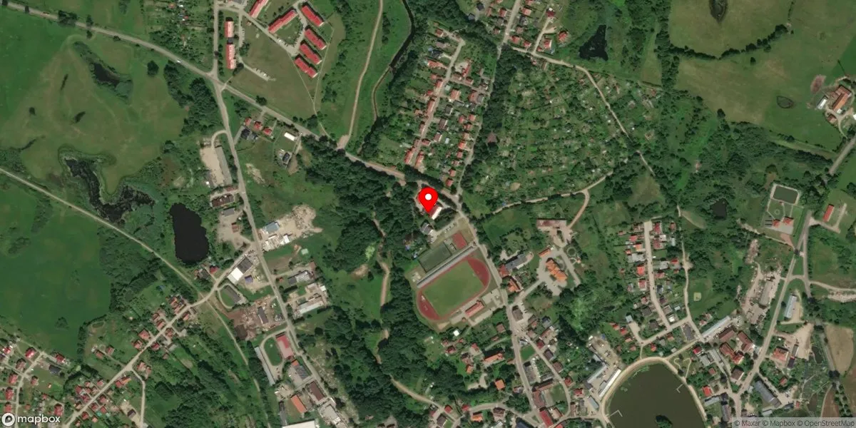 Satelitarny widok na Muzeum Miejskie w Górowie Iławeckim