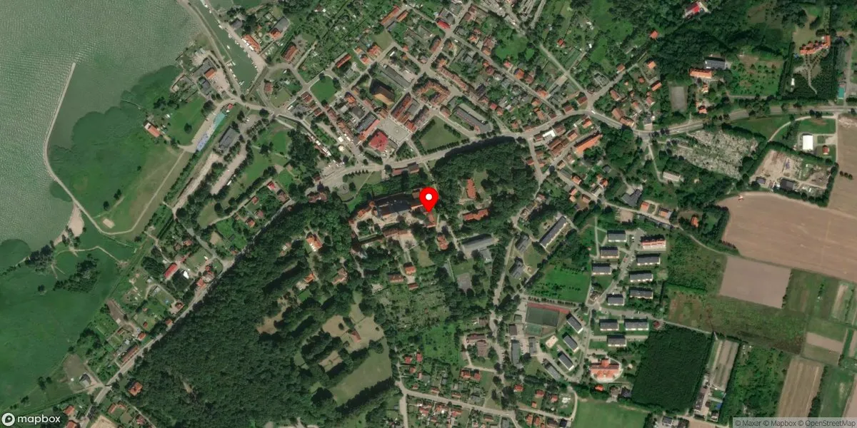 Satelitarny widok na Muzeum Mikołaja Kopernika we Fromborku
