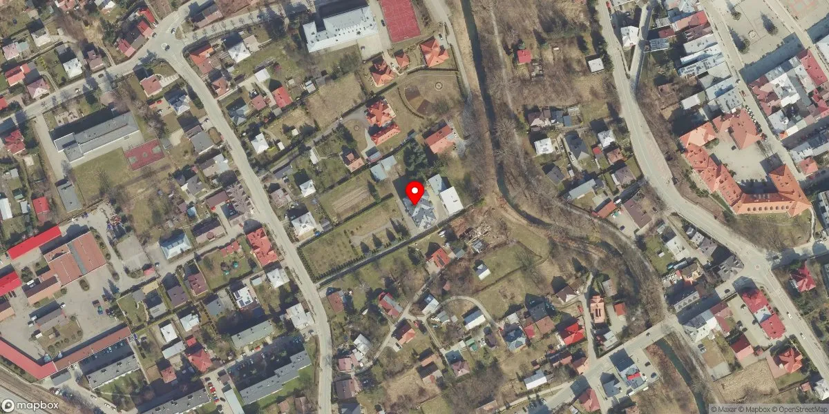 Satelitarny widok na Muzeum Misyjne Sióstr Klawerianek w Krośnie