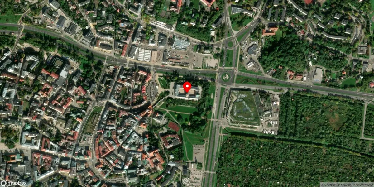 Satelitarny widok na Muzeum Narodowe w Lublinie