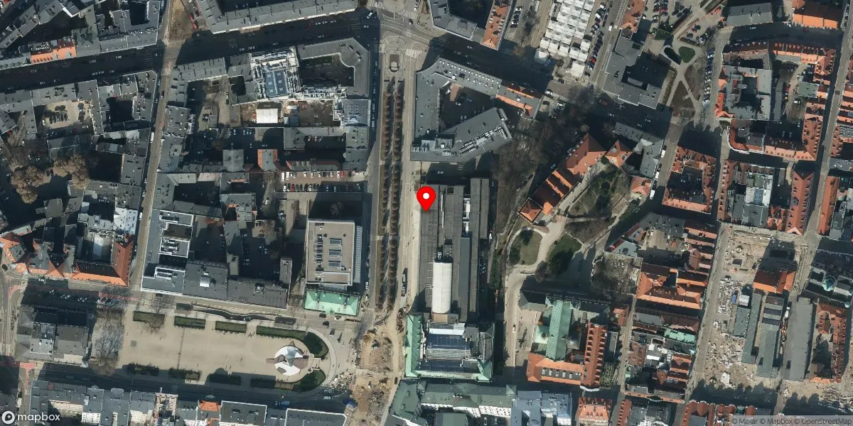 Satelitarny widok na Muzeum Narodowe w Poznaniu