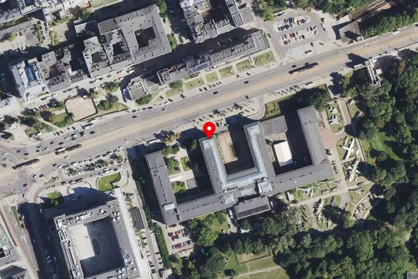 Widok z lotu ptaka: Muzeum Narodowe w Warszawie