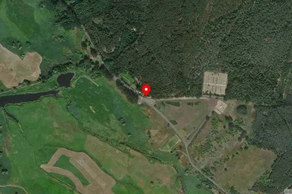 Widok z lotu ptaka: Muzeum Pamiątek 1. Armii Wojska Polskiego oraz Dziejów Ziemi Mieszkowickiej w Mieszkowicach