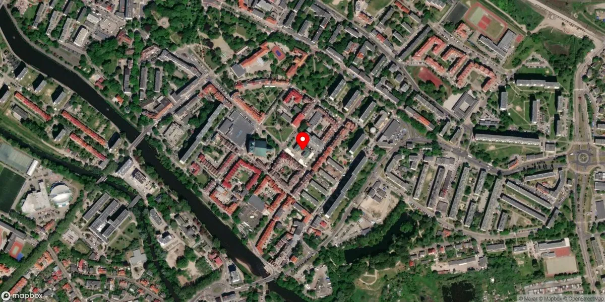 Satelitarny widok na Muzeum ,,Patria Colbergiensis” w Kołobrzegu