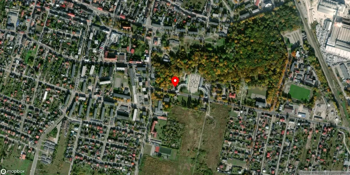Satelitarny widok na Muzeum Regionalne PTTK w Końskich