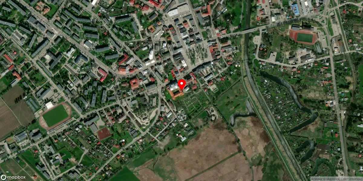 Satelitarny widok na Muzeum Regionalne w Krasnymstawie