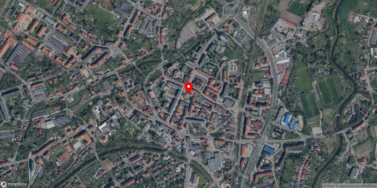 Satelitarny widok na Muzeum Regionalne w Lubaniu