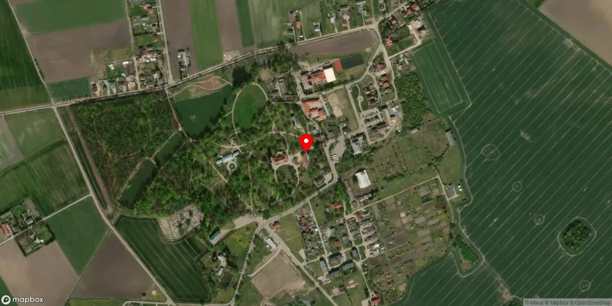 Satelitarny widok na Muzeum Romantyzmu w Opinogórze