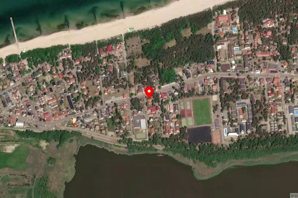 Widok z lotu ptaka: Muzeum Rybołówstwa Morskiego w Niechorzu