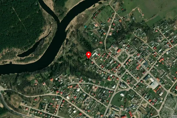 Widok z lotu ptaka: Muzeum - Skansen Kurpiowski im. Adama Chętnika w Nowogrodzie
