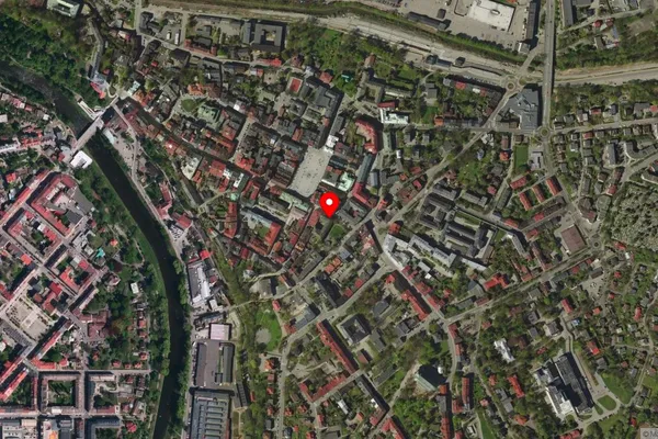 Widok z lotu ptaka: Muzeum Śląska Cieszyńskiego w Cieszynie