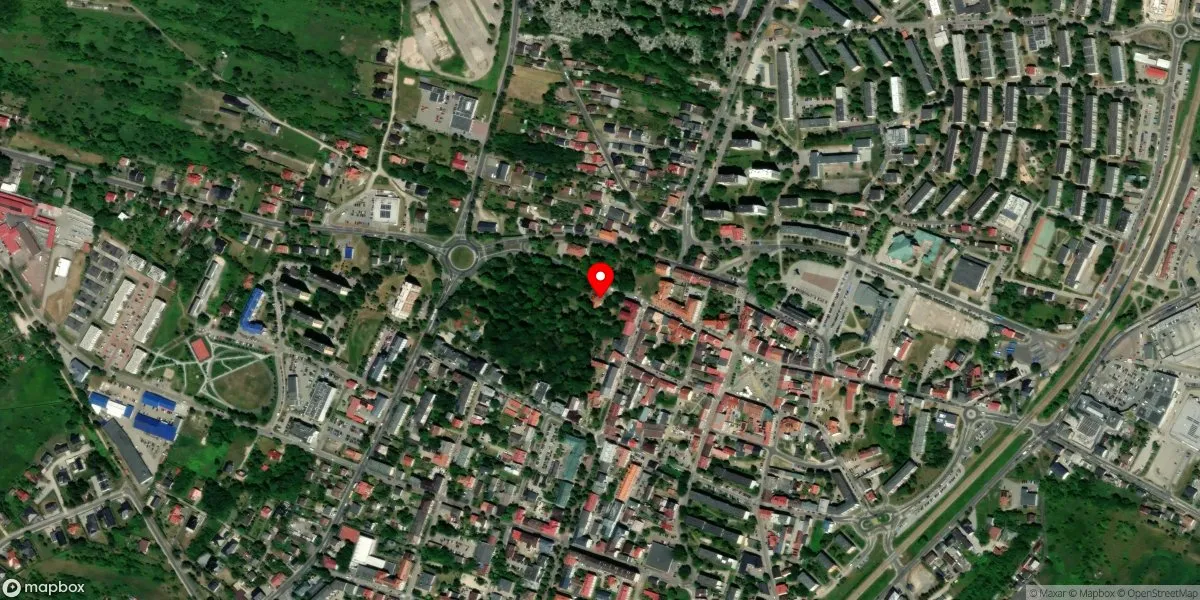 Satelitarny widok na Muzeum w Chrzanowie im. Ireny i Mieczysława Mazarakich