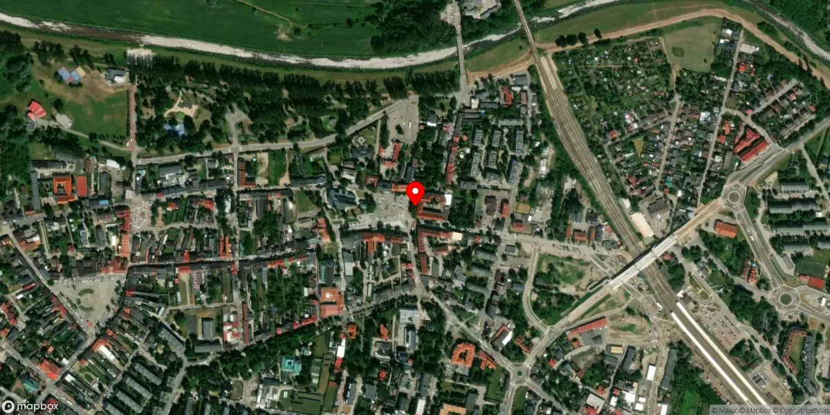 Satelitarny widok na Muzeum w Łowiczu