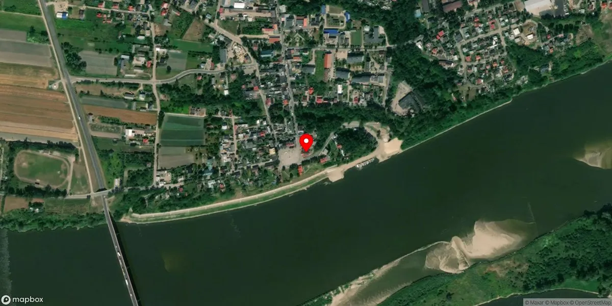 Satelitarny widok na Muzeum Wisły Środkowej i Ziemi Wyszogrodzkiej w Wyszogrodzie