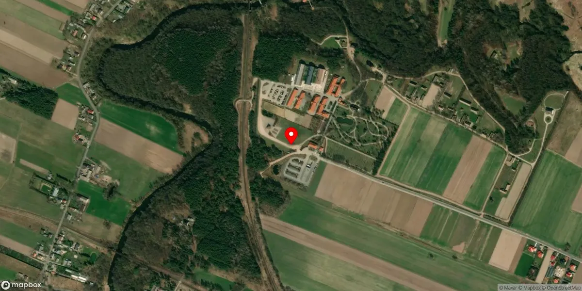 Satelitarny widok na Muzeum Wsi Mazowieckiej w Sierpcu