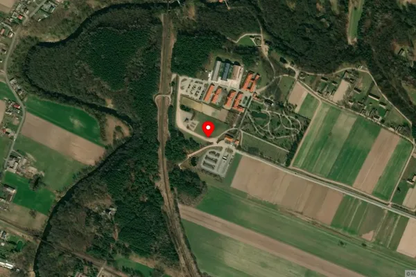 Widok z lotu ptaka: Muzeum Wsi Mazowieckiej w Sierpcu