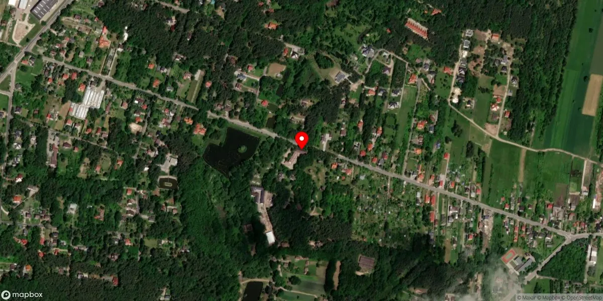 Satelitarny widok na Muzeum Wsi Radomskiej w Radomiu