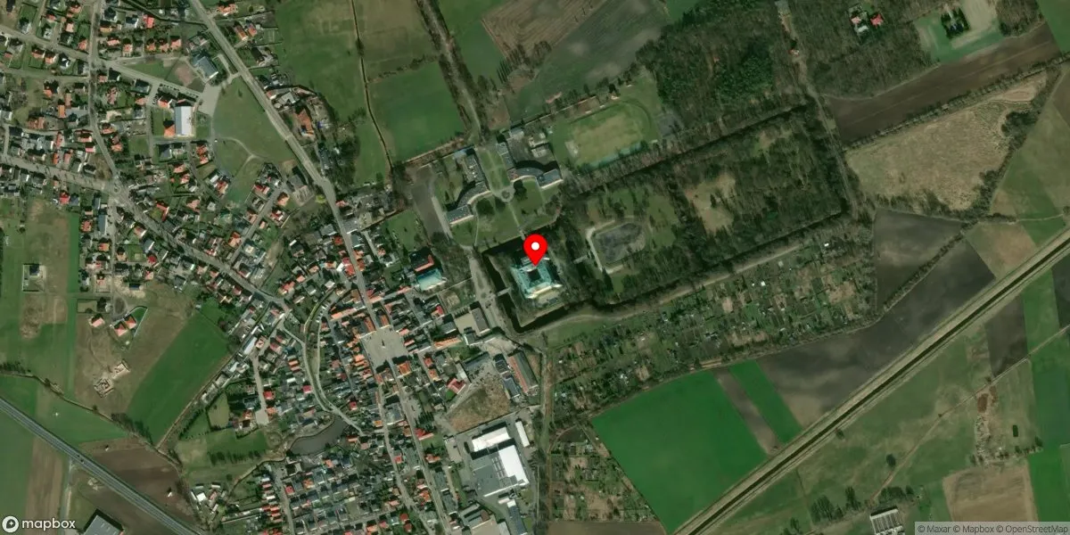 Satelitarny widok na Muzeum Zamek w Rydzynie