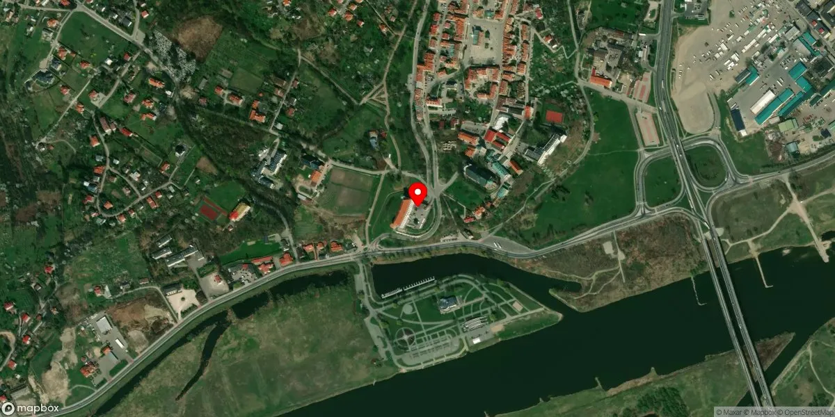 Satelitarny widok na Muzeum Zamkowe w Sandomierzu