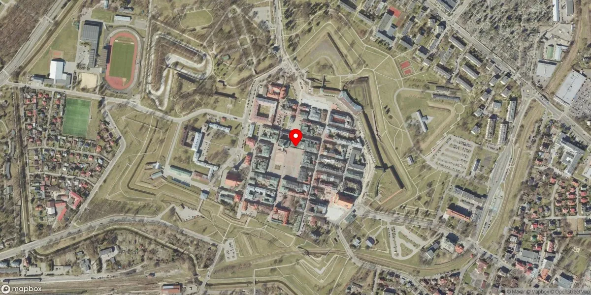 Satelitarny widok na Muzeum Zamojskie w Zamościu