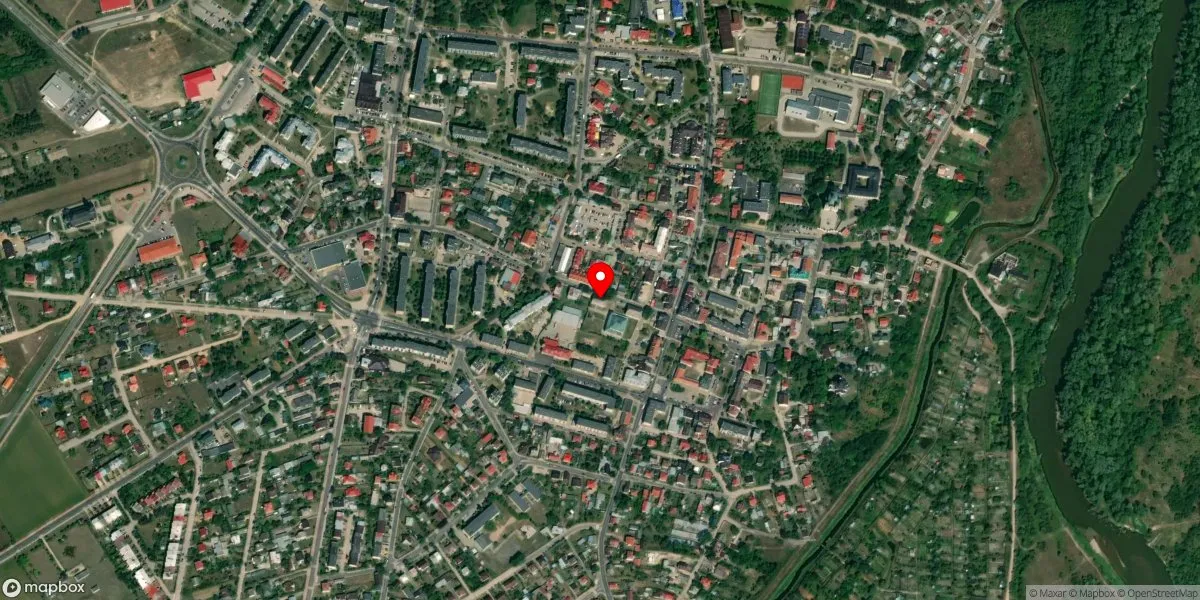 Satelitarny widok na Muzeum - Zespół Synagogalny we Włodawie