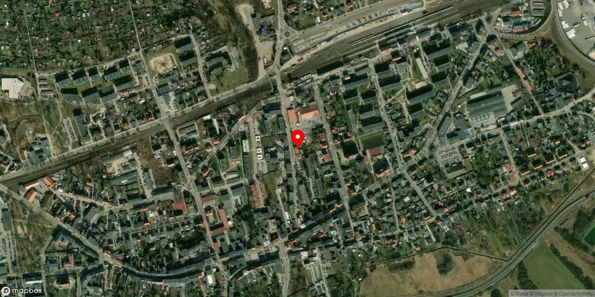 Satelitarny widok na Muzeum Ziemi Krajeńskiej w Nakle nad Notecią