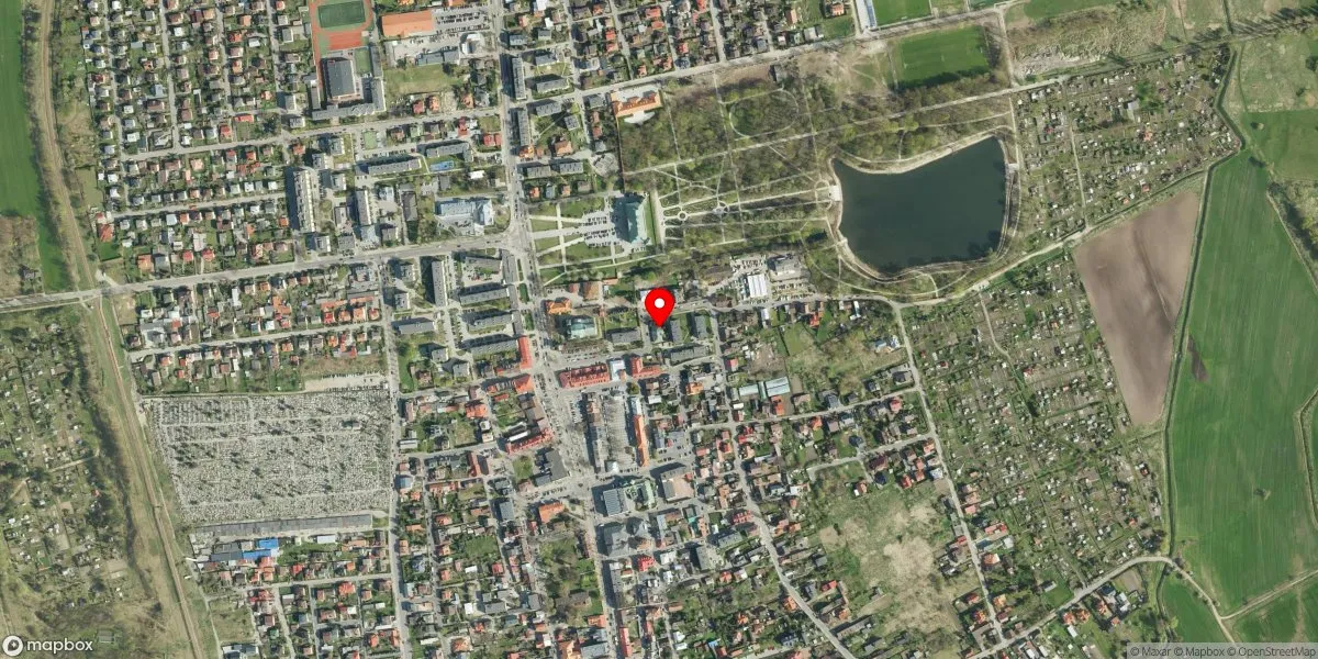 Satelitarny widok na Muzeum Ziemi Lubartowskiej w Lubartowie
