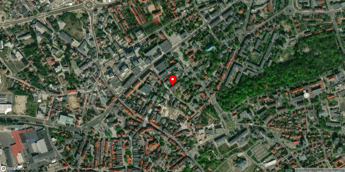 Satelitarny widok na Muzeum Ziemi Lubuskiej w Zielonej Górze