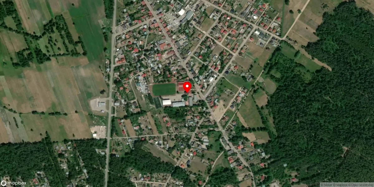 Satelitarny widok na Muzeum Ziemi Sadowieńskiej w Sadownem