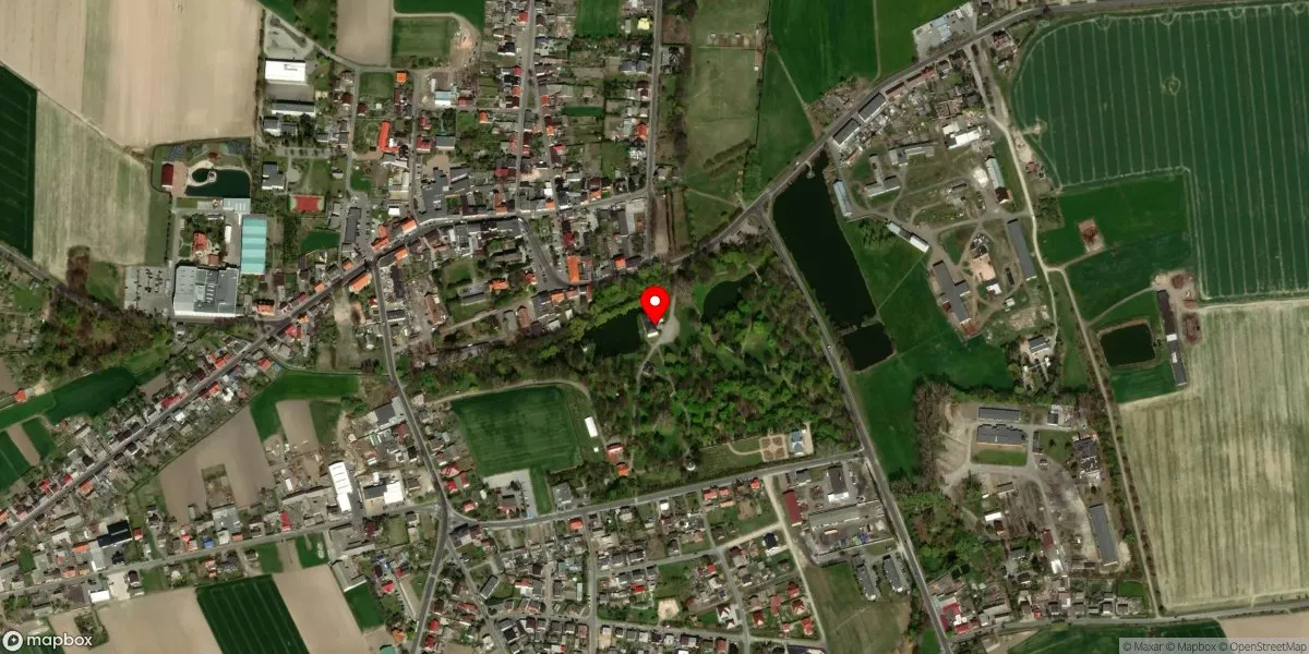 Satelitarny widok na Muzeum Ziemiaństwa w Dobrzycy - Zespół Pałacowo-Parkowy