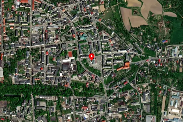 Widok z lotu ptaka: Powiatowe Muzeum Ziemi Głubczyckiej w Głubczycach
